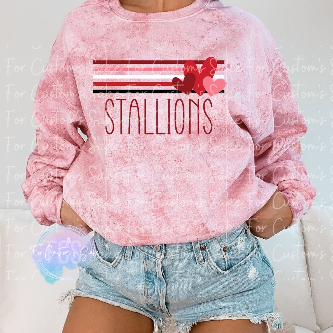 Custom Valentine's Day Stripes