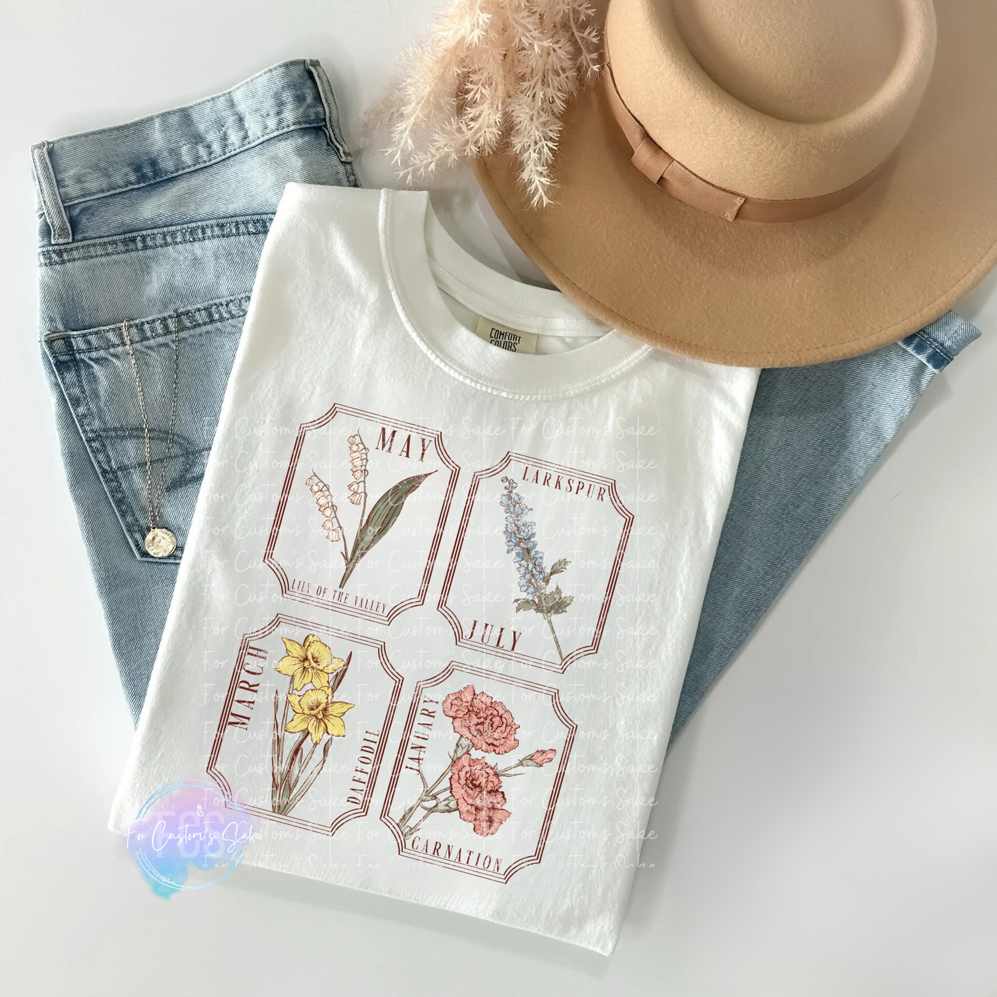 Vintage Birth Month Flowers