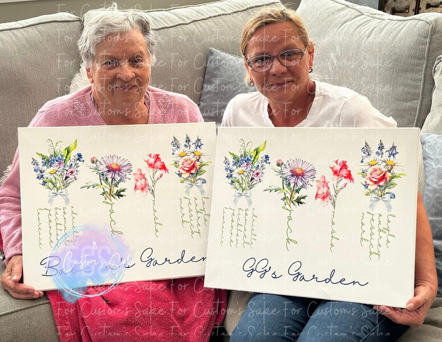 Birth Month Flower Canvas