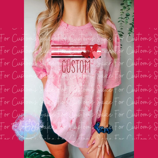 Custom Valentine's Day Stripes