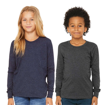 Youth Basic Heathered Long Sleeve Tee