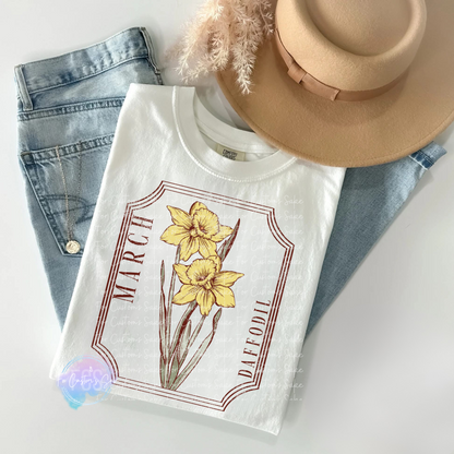 Vintage Birth Month Flowers
