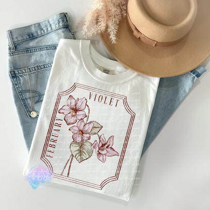 Vintage Birth Month Flowers