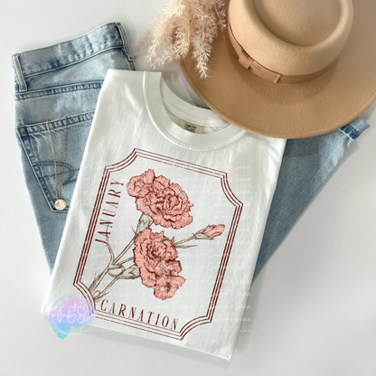 Vintage Birth Month Flowers
