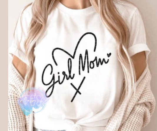 Girl Mom Double Heart