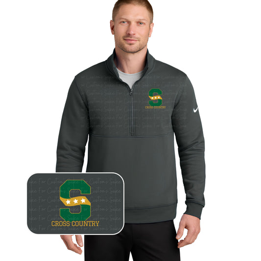 Cross Country Nike Club Fleece Sleeve Swoosh 1/2 Zip