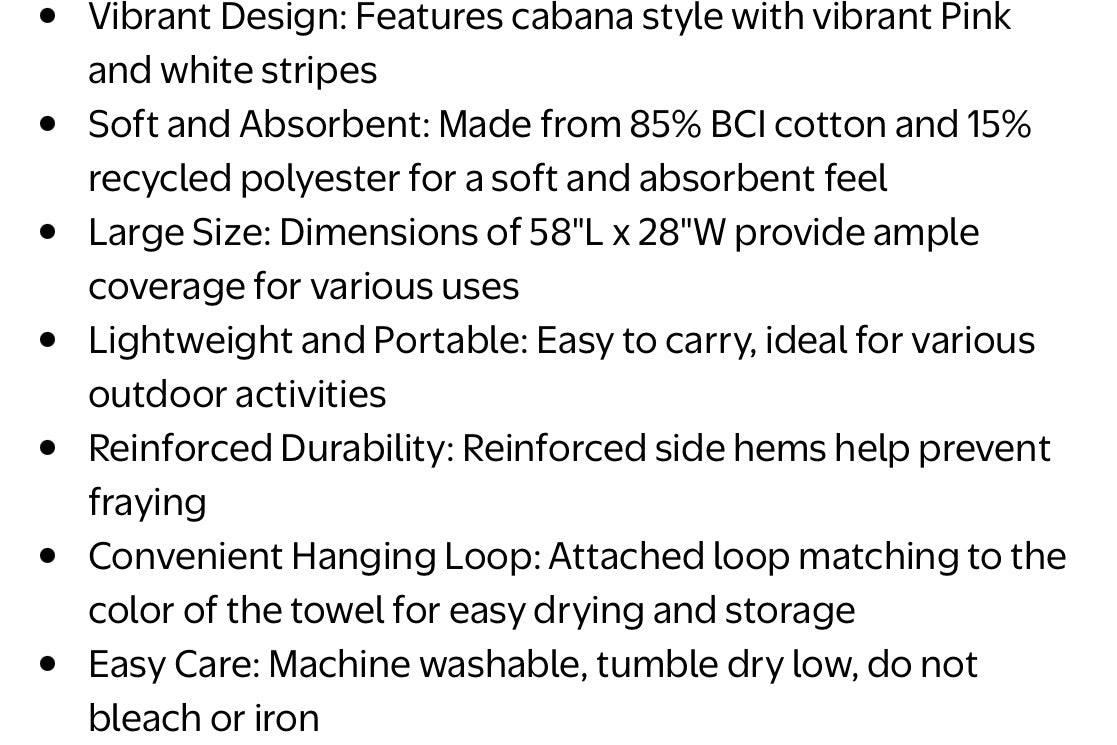 Embroidered Beach Towel