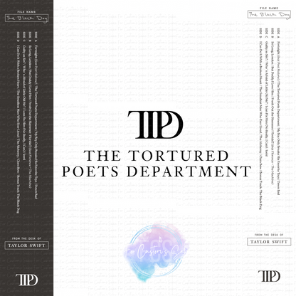 Tortured Poets Department STYLE 1 (Variations Available)