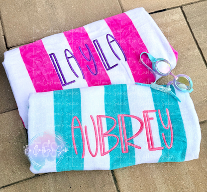 Embroidered Beach Towel