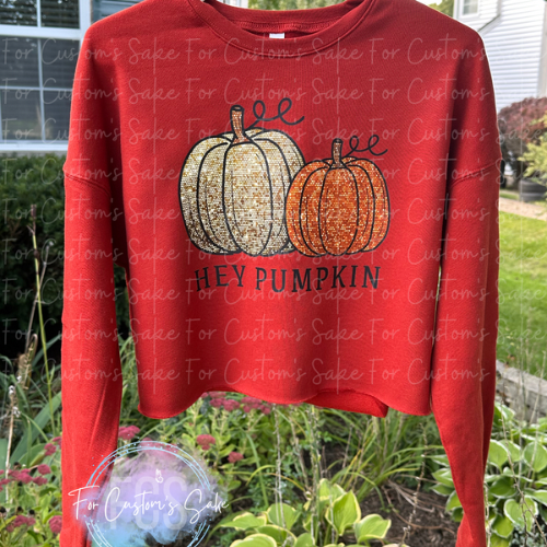 Hey Pumpkin Cropped Sweatshirt (Women’s Medium)