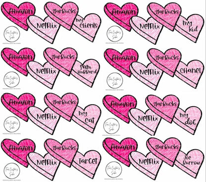 Valentine’s Day Hearts (Variations Available)