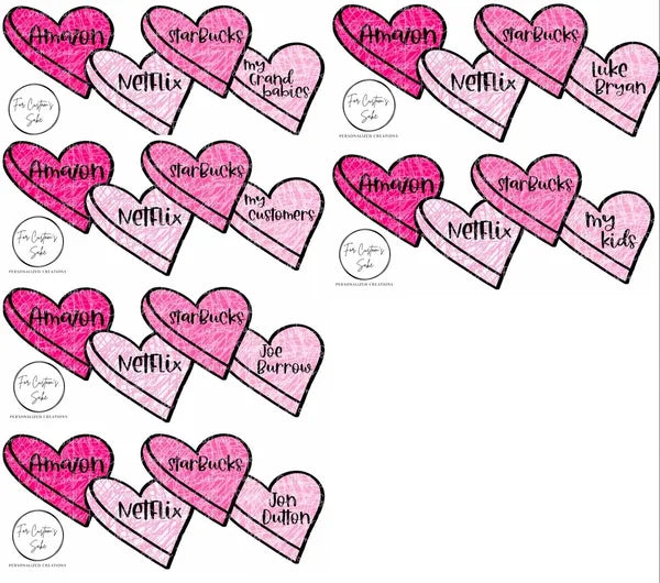 Valentine’s Day Hearts (Variations Available)