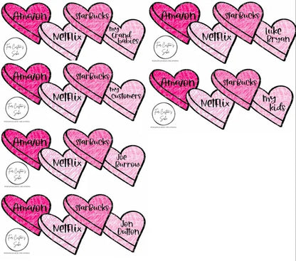 Valentine’s Day Hearts (Variations Available)